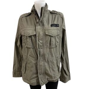 Ben Sherman Women’s full‎ zip utility Jacket in military green size medium